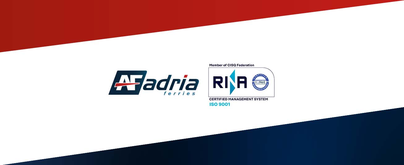 Adria Ferries ottiene la certificazione ISO 9001