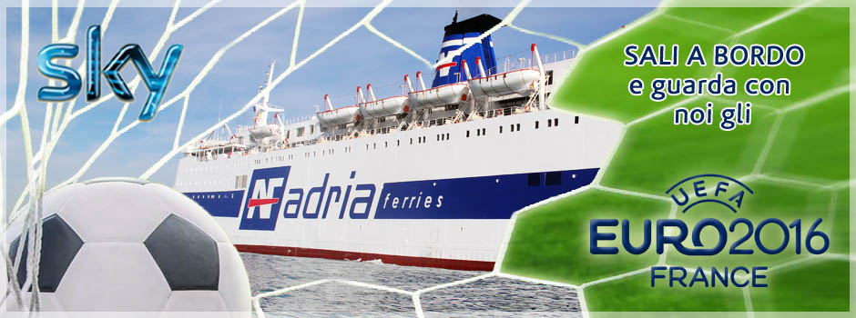 Europei di calcio SKY sui Traghetti Adria Ferries