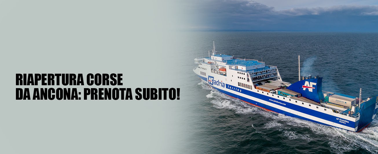 Adria Ferries riapre le corse da Ancona