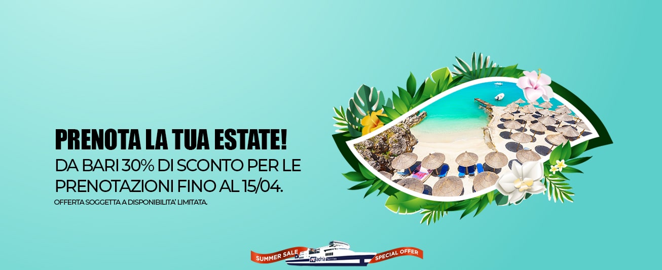 Offerta Pre-booking estate Adria Ferries